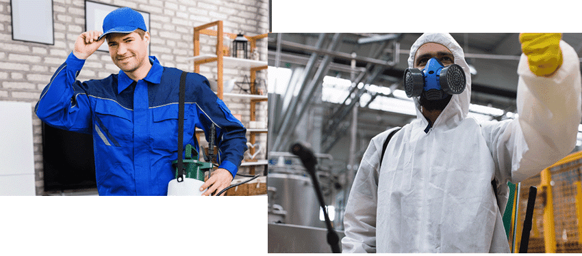 Side-by-side comparison of residential and industrial pest control services.